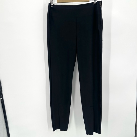 ATHLETA Interstellar Black Pants Size 12 Work Commute Split Hem Zip - unhemmed - Picture 1 of 14